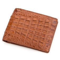 Гаманець CROCODILE LEATHER 18164 з натуральної шкіри крокодила Коричневий