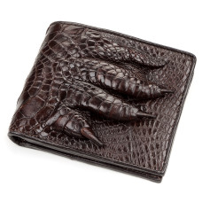 Портмоне CROCODILE LEATHER 18196 из натуральной кожи крокодила Коричневое