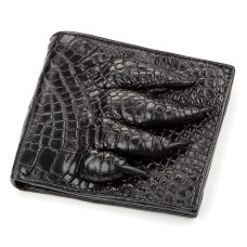 Гаманець чоловічий CROCODILE LEATHER 18200 з натуральної шкіри крокодила Чорний