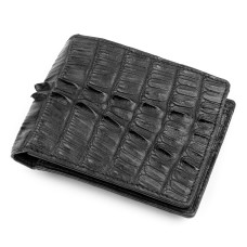 Кошелек CROCODILE LEATHER 18232 из натуральной кожи крокодила (каймана) Черный