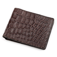 Кошелек CROCODILE LEATHER 18234 из натуральной кожи крокодила Коричневый