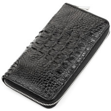 Гаманець CROCODILE LEATHER 18268 з натуральної шкіри крокодила Чорний