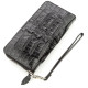 Портмоне мужское CROCODILE LEATHER 18569 из натуральной кожи крокодила Черное