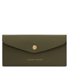 Жіноча шкіряна сумка конверт Tuscany Leather TL142322 (Forest Green)