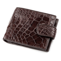 Кошелек CROCODILE LEATHER 18208 из натуральной кожи крокодила Коричневый