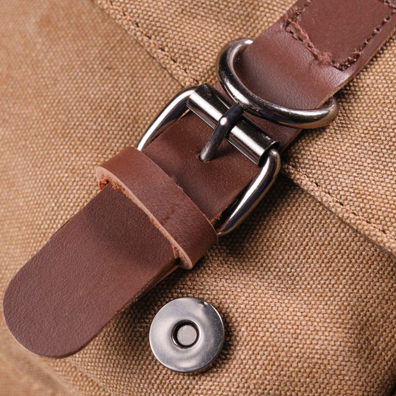 Большая сумка для ноутбука с клапаном из текстиля 21242 Vintage Коричневая