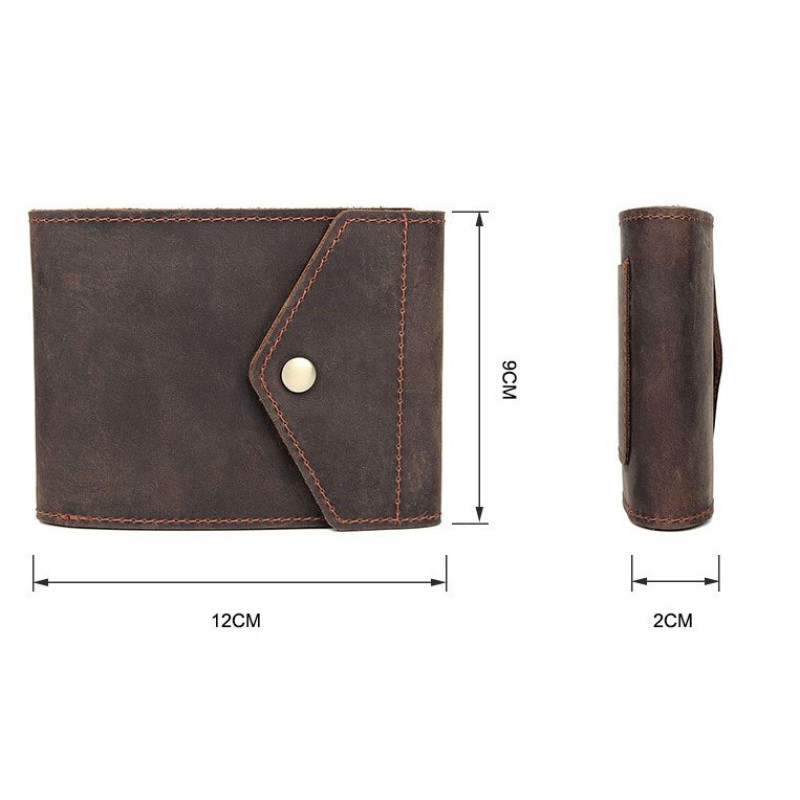 Бумажник горизонтальный в коже Crazy horse Vintage 14975 Коричневый