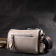 Интересная сумка для женщин с акцентом посередине из натуральной кожи Vintage 22361 Белая