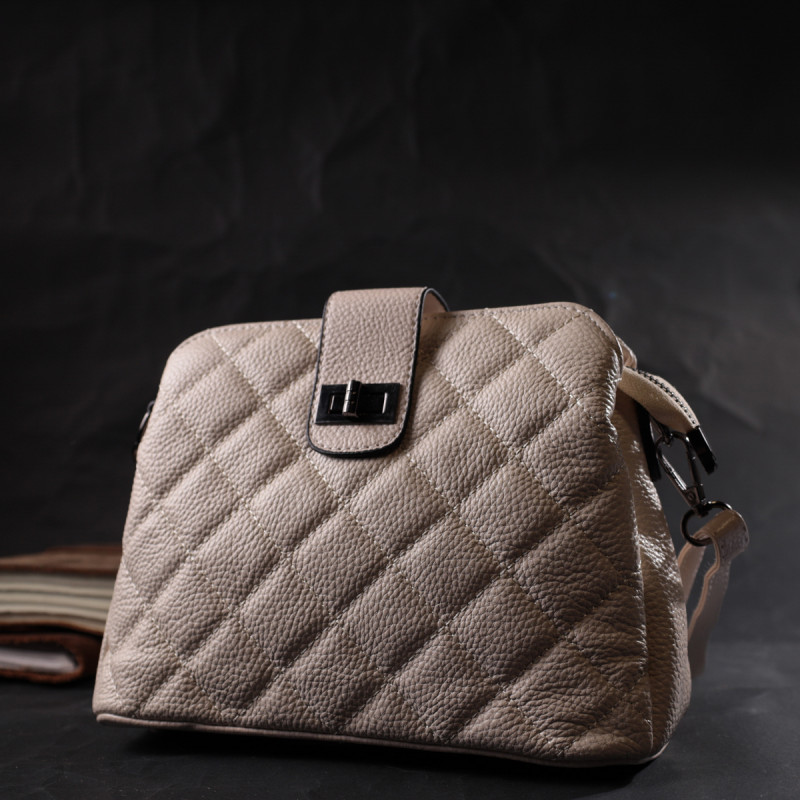 Изысканная сумка для стильных женщин из натуральной кожи Vintage 22414 Белая