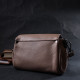 Компактна шкіряна сумка з трикутним клапаном Vintage 22256 Бежева