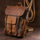 Рюкзак з боковими кишенями canvas Vintage 20112 Світло-сірий