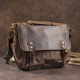 Солідний портфель на плече Vintage 20119 Коричневий