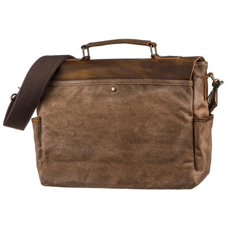 Солідний портфель на плече Vintage 20119 Коричневий
