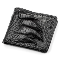 Портмоне CROCODILE LEATHER 18004 из натуральной кожи крокодила Черное