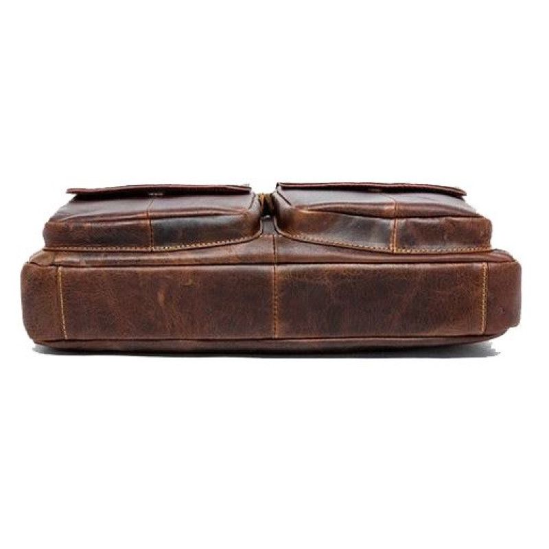 Сумка для ноутбуку з натуральної шкіри Vintage 14867 Коричнева
