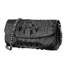 Сумка клатч CROCODILE LEATHER 18243 з натуральної шкіри крокодила Коричнева