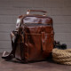 Сумка мужская гладкая Vintage 14700 Коричневая