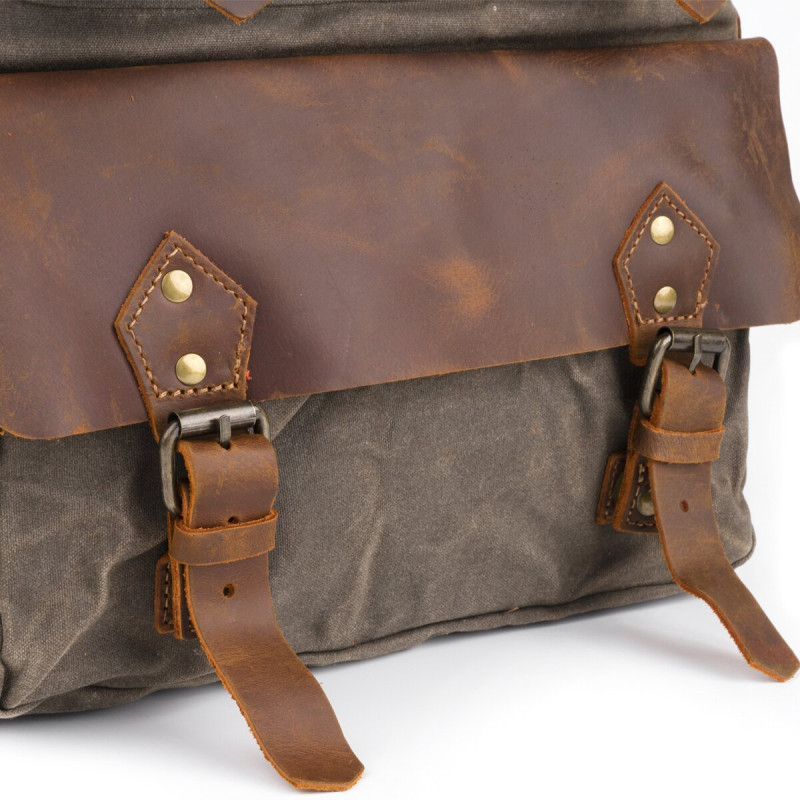 Туристический рюкзак canvas Vintage 20107 Болотный