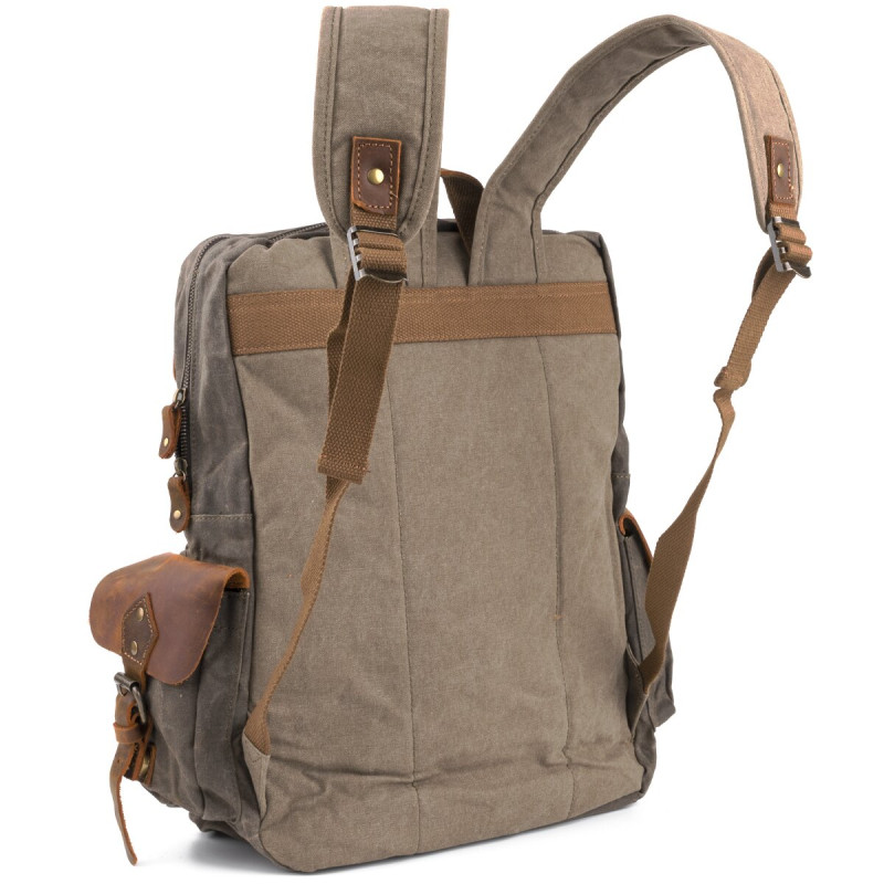 Туристический рюкзак canvas Vintage 20107 Болотный