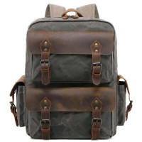 Туристичний рюкзак canvas Vintage 20107 Болотний