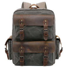 Туристический рюкзак canvas Vintage 20107 Болотный