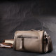 Уникальная сумка для женщин с акцентом посередине из натуральной кожи Vintage 22360 Бежевая
