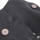 Жіноча шкіряна сумка із трикутним клапаном Vintage 22254 Чорна